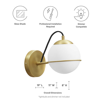 Modway Outlet Hanna Hardwire Wall Sconce by Modway  Lighting Lighting Opal Gold - EEI-5308-OPA-GLD