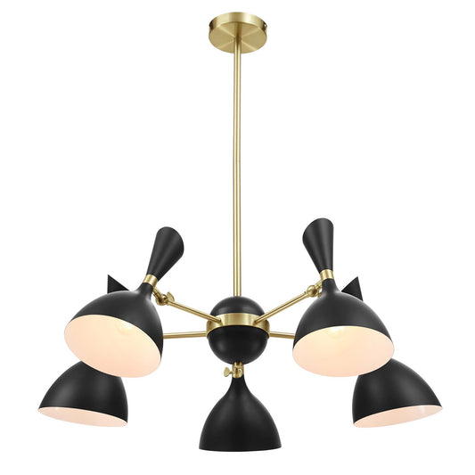 Modway Outlet Declare 5-Light 6" Arm Pendant by Modway  Lighting Lighting Black - EEI-5310-BLK