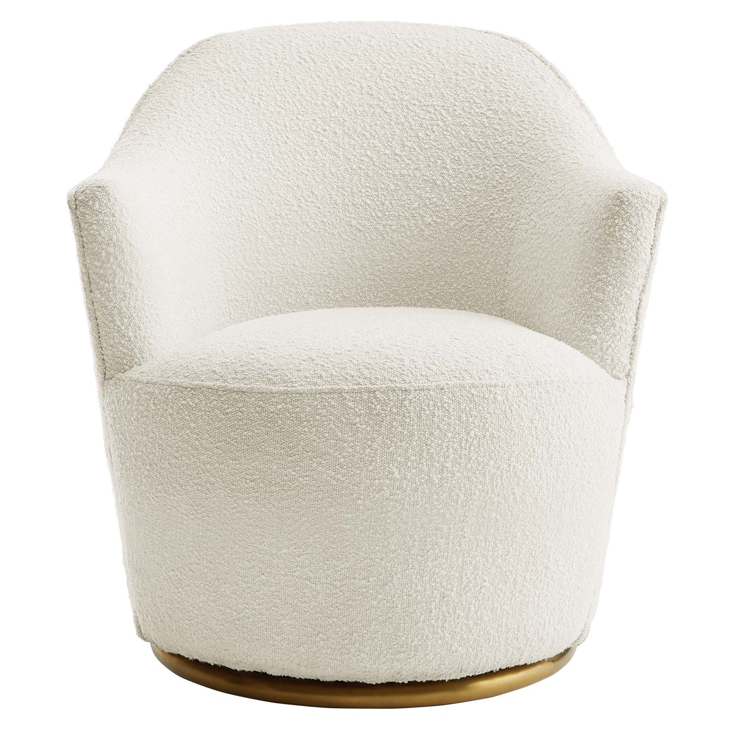 Modway - Nora Boucle Upholstered Swivel Chair by Modway  Living Room Sofas and Armchairs White - EEI-5311-WHI