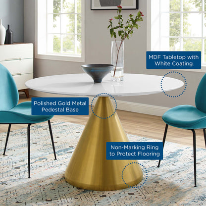 Modway Outlet Tupelo 47" Dining Table by Modway  Bar and Dining Furniture Gold White - EEI-5333-GLD-WHI