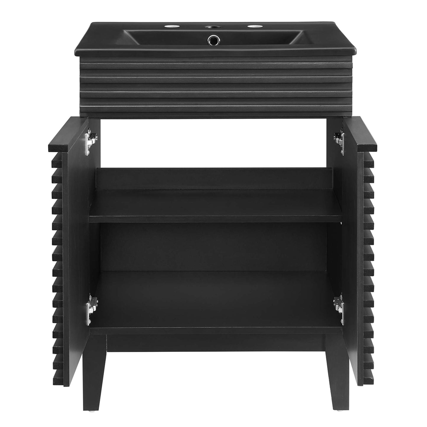 Modway - Render 24" Bathroom Vanity by Modway  Bathroom Vanities Black - EEI-5350-BLK-BLK