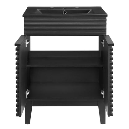 Modway - Render 24" Bathroom Vanity by Modway  Bathroom Vanities Black - EEI-5350-BLK-BLK