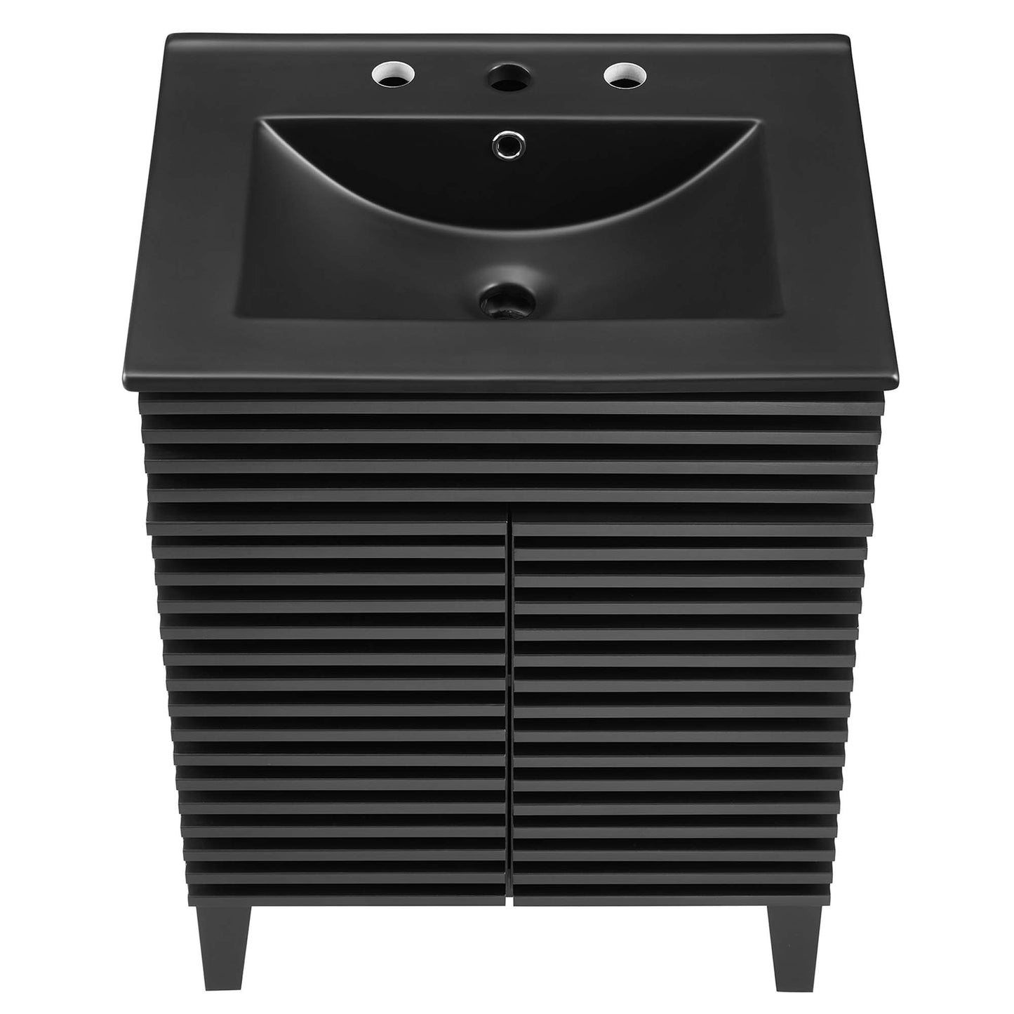 Modway - Render 24" Bathroom Vanity by Modway  Bathroom Vanities Black - EEI-5350-BLK-BLK