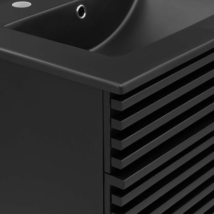 Modway - Render 24" Bathroom Vanity by Modway  Bathroom Vanities Black - EEI-5350-BLK-BLK