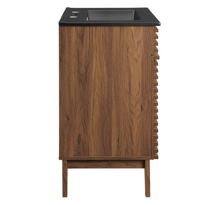 Modway - Render 24" Bathroom Vanity by Modway  Bathroom Vanities Brown - EEI-5350-WAL-BLK