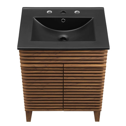Modway - Render 24" Bathroom Vanity by Modway  Bathroom Vanities Brown - EEI-5350-WAL-BLK