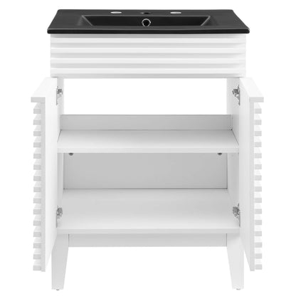 Modway - Render 24" Bathroom Vanity by Modway  Bathroom Vanities White - EEI-5350-WHI-BLK