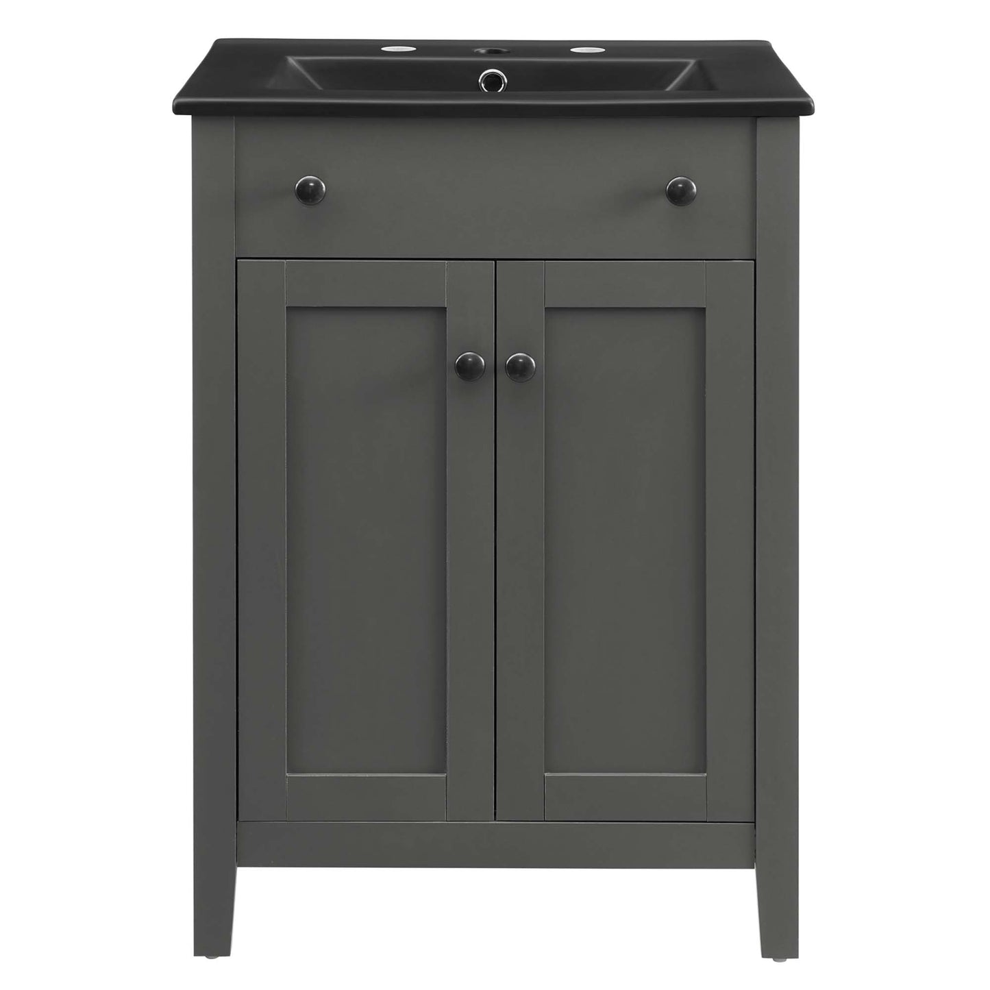 Modway - Nantucket 24" Bathroom Vanity by Modway  Bathroom Vanities Gray - EEI-5354-GRY-BLK