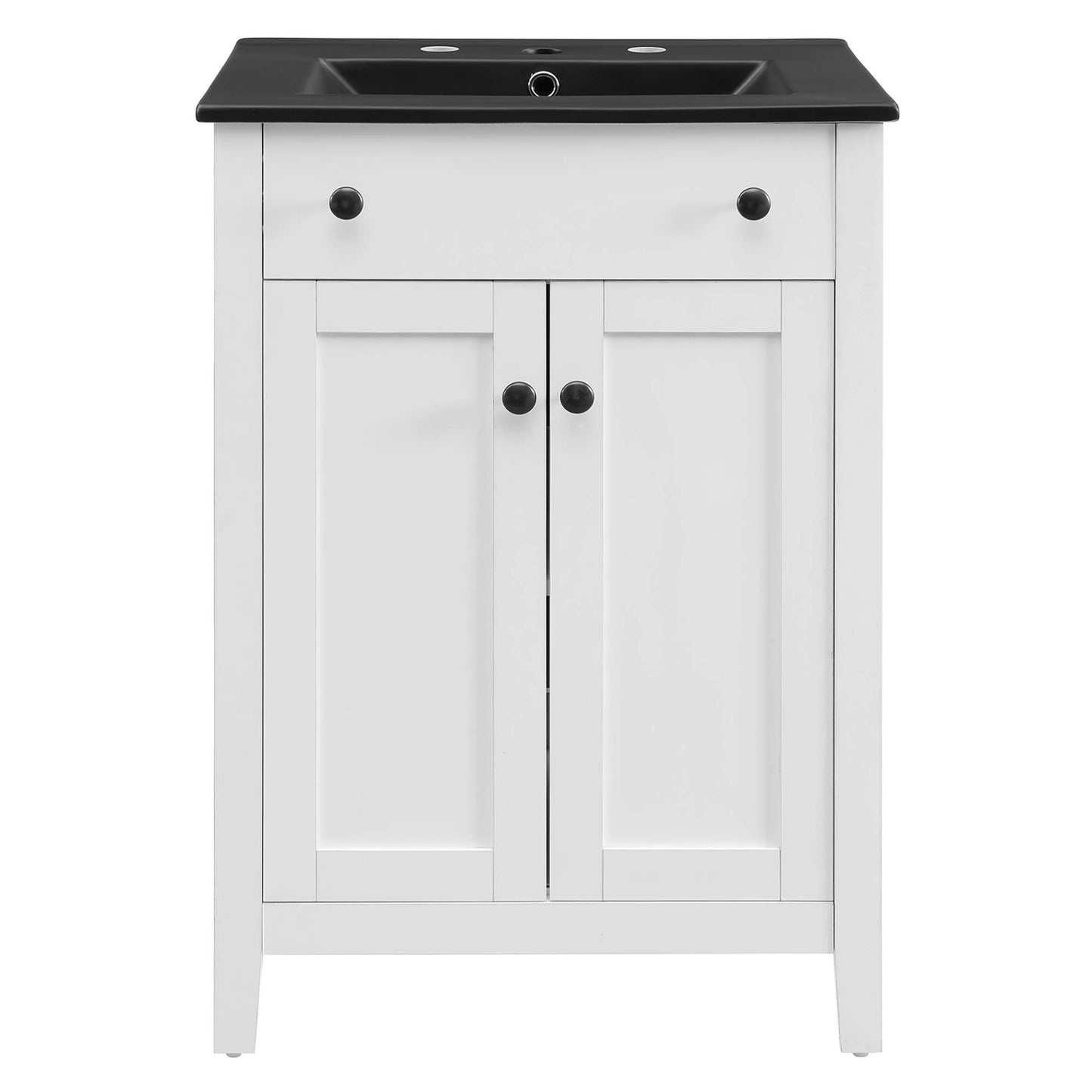 Modway - Nantucket 24" Bathroom Vanity by Modway  Bathroom Vanities White - EEI-5354-WHI-BLK
