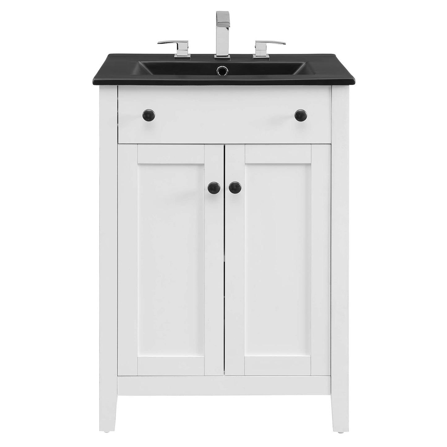 Modway - Nantucket 24" Bathroom Vanity by Modway  Bathroom Vanities White - EEI-5354-WHI-BLK