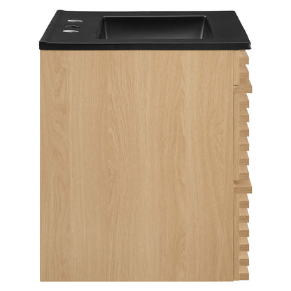 Modway - Render 24" Wall-Mount Bathroom Vanity by Modway  Bathroom Vanities Black - EEI-5364-OAK-BLK