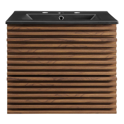 Modway - Render 24" Wall-Mount Bathroom Vanity by Modway  Bathroom Vanities Black - EEI-5364-WAL-BLK