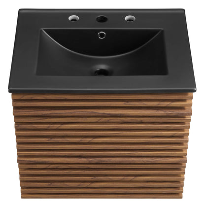 Modway - Render 24" Wall-Mount Bathroom Vanity by Modway  Bathroom Vanities Black - EEI-5364-WAL-BLK