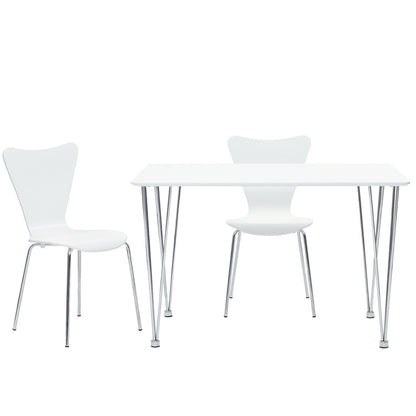 Modway - Ernie Dining Side Chair by Modway  Bar and Dining Dining Chairs White - EEI-537-WHI