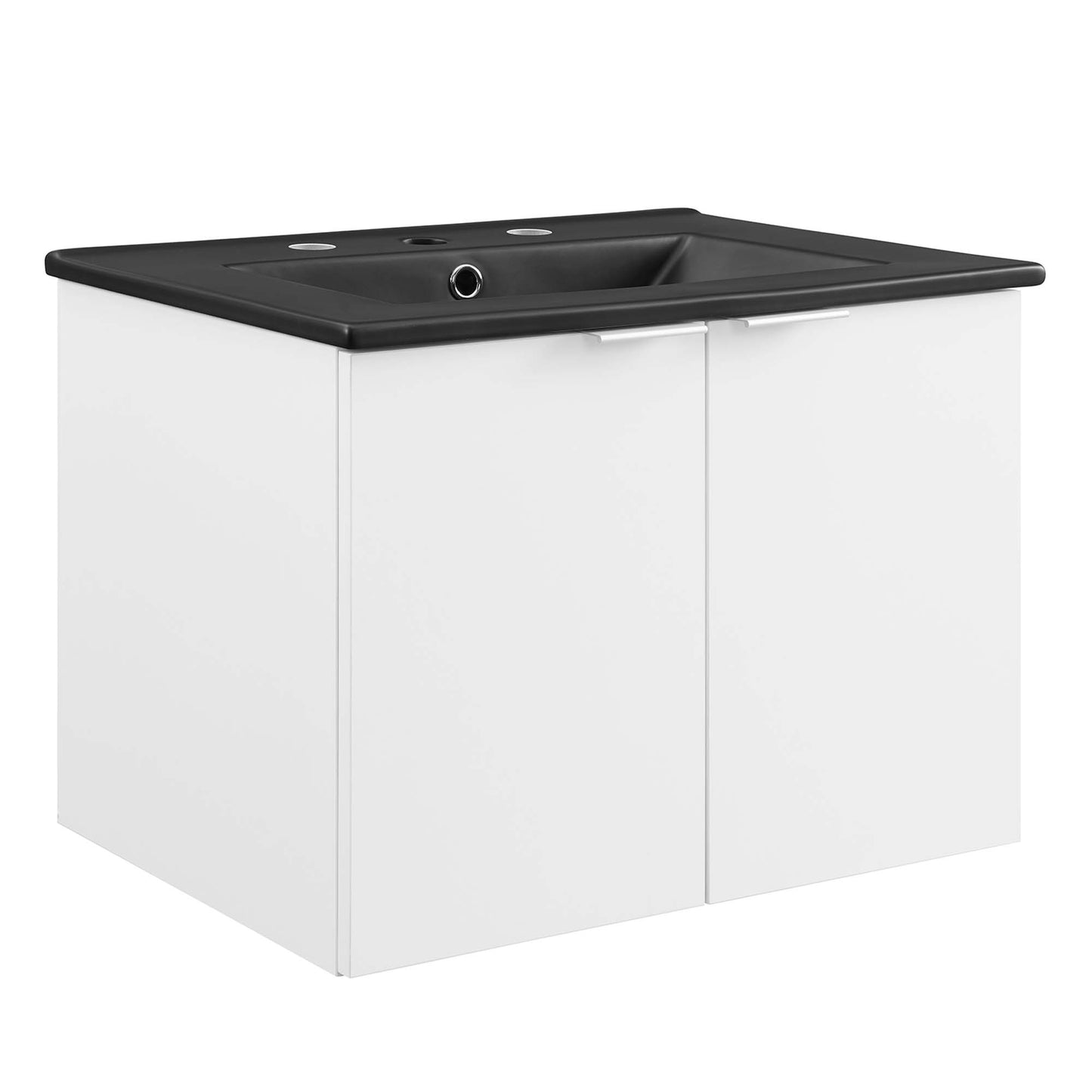 Modway - Maybelle 24" Wall-Mount Bathroom Vanity by Modway  Bathroom Vanities White - EEI-5370-WHI-BLK