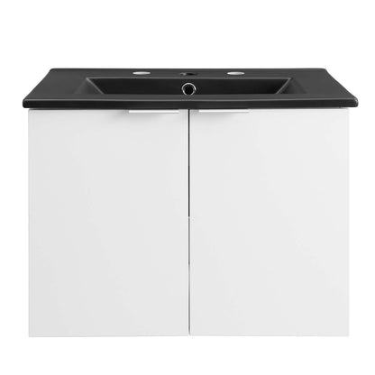 Modway - Maybelle 24" Wall-Mount Bathroom Vanity by Modway  Bathroom Vanities White - EEI-5370-WHI-BLK