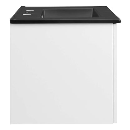 Modway - Maybelle 24" Wall-Mount Bathroom Vanity by Modway  Bathroom Vanities White - EEI-5370-WHI-BLK