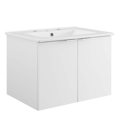 Modway - Maybelle 24" Wall-Mount Bathroom Vanity by Modway  Bathroom Vanities White - EEI-5379-WHI-WHI