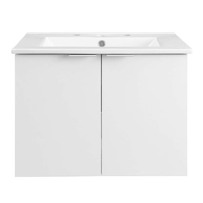 Modway - Maybelle 24" Wall-Mount Bathroom Vanity by Modway  Bathroom Vanities White - EEI-5379-WHI-WHI