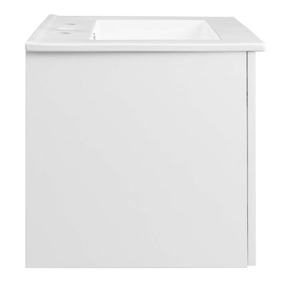 Modway - Maybelle 24" Wall-Mount Bathroom Vanity by Modway  Bathroom Vanities White - EEI-5379-WHI-WHI