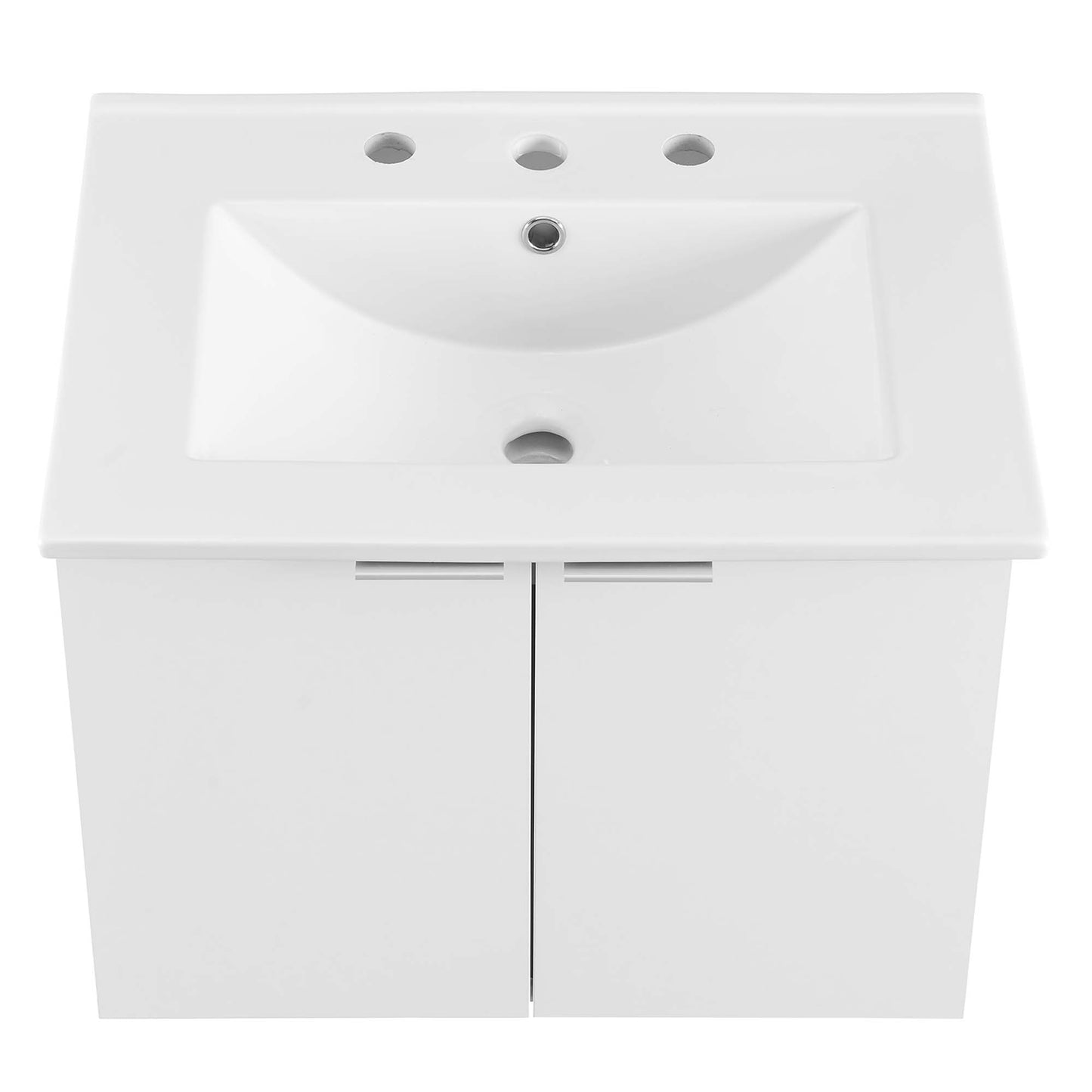 Modway - Maybelle 24" Wall-Mount Bathroom Vanity by Modway  Bathroom Vanities White - EEI-5379-WHI-WHI