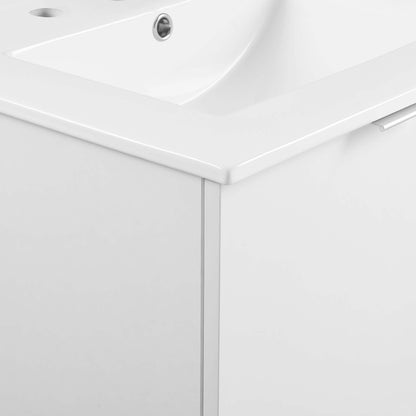 Modway - Maybelle 24" Wall-Mount Bathroom Vanity by Modway  Bathroom Vanities White - EEI-5379-WHI-WHI