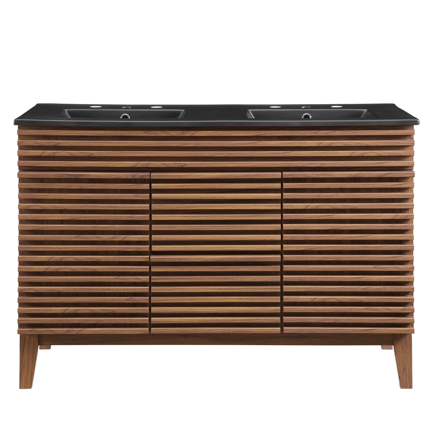 Modway - Render 48" Double Sink Bathroom Vanity by Modway  Bathroom Vanities Black - EEI-5381-WAL-BLK