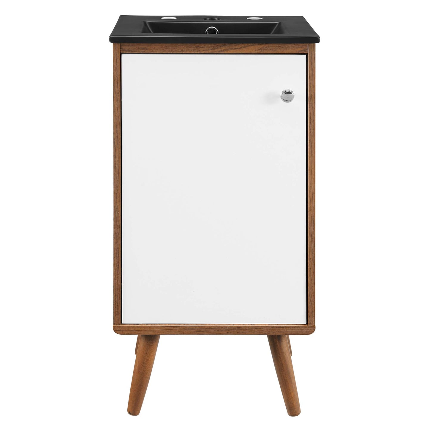 Modway Outlet Transmit 18" Bathroom Vanity by Modway  Bathroom Furniture Walnut Black - EEI-5389-WAL-BLK