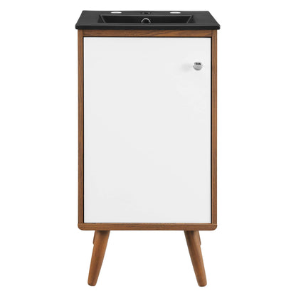 Modway Outlet Transmit 18" Bathroom Vanity by Modway  Bathroom Furniture Walnut Black - EEI-5389-WAL-BLK