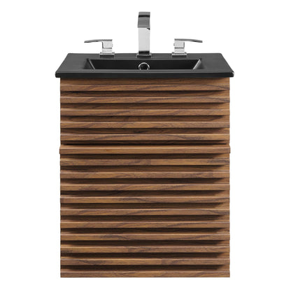 Modway - Render 18" Wall-Mount Bathroom Vanity by Modway  Bathroom Vanities Black - EEI-5390-WAL-BLK