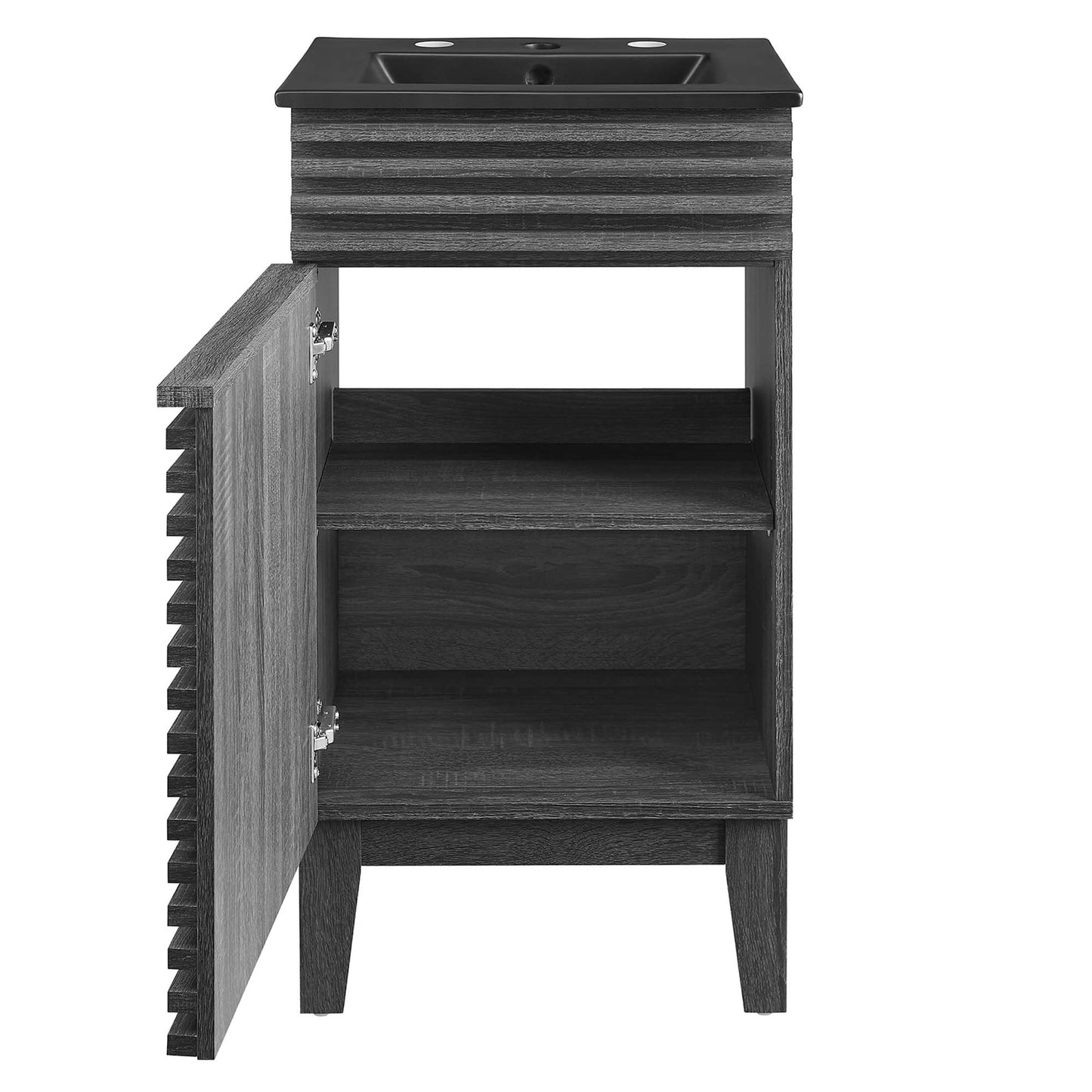 Modway Outlet Render 18" Bathroom Vanity by Modway  Bathroom Furniture Charcoal Black - EEI-5391-CHA-BLK