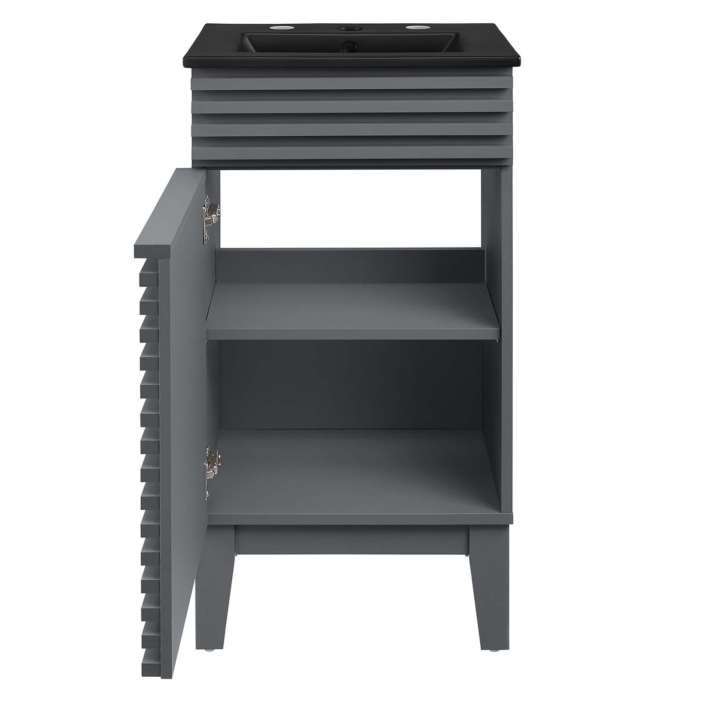 Modway Outlet Render 18" Bathroom Vanity by Modway  Bathroom Furniture Gray Black - EEI-5391-GRY-BLK