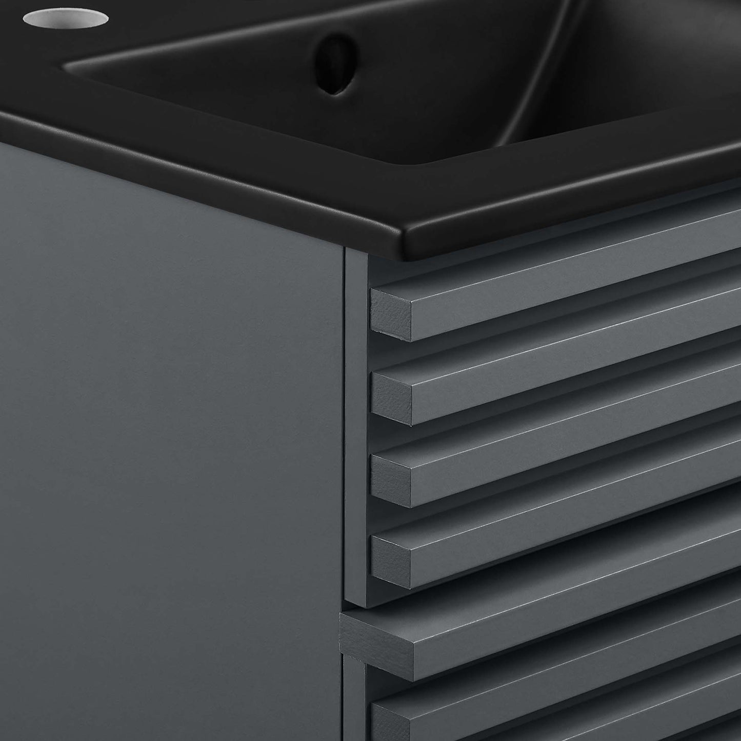 Modway Outlet Render 18" Bathroom Vanity by Modway  Bathroom Furniture Gray Black - EEI-5391-GRY-BLK