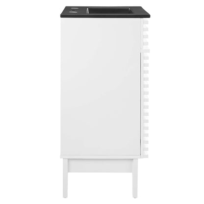 Modway Outlet Render 18" Bathroom Vanity by Modway  Bathroom Furniture White Black - EEI-5391-WHI-BLK