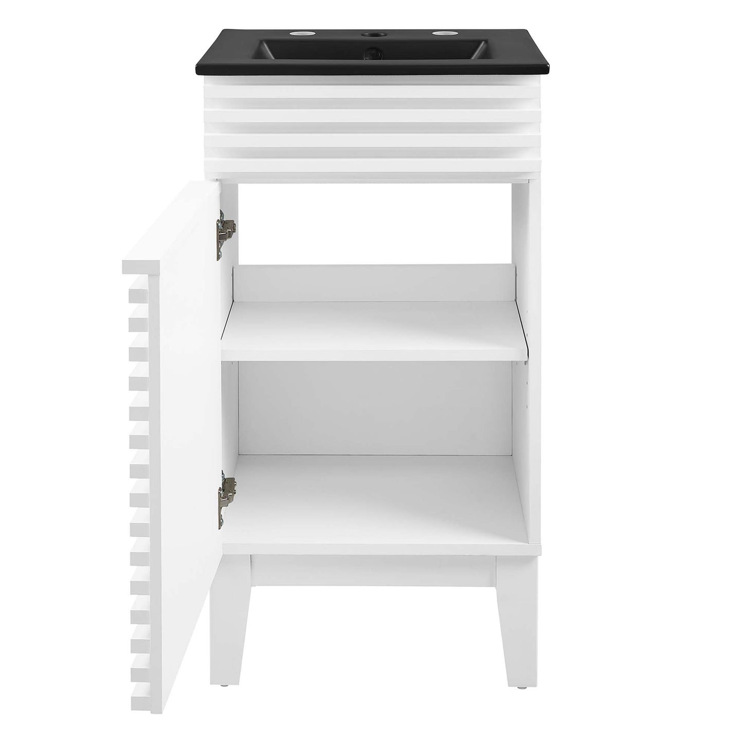 Modway Outlet Render 18" Bathroom Vanity by Modway  Bathroom Furniture White Black - EEI-5391-WHI-BLK