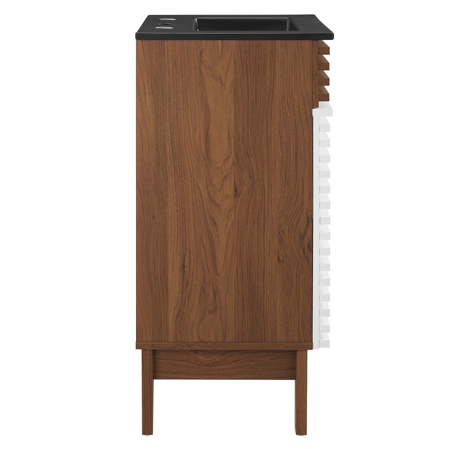 Modway Outlet Render 18" Bathroom Vanity by Modway  Bathroom Furniture White Walnut Black - EEI-5391-WHI-WAL-BLK