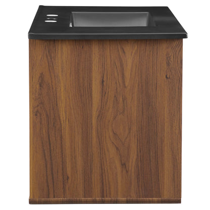 Modway Outlet Transmit 36" Wall-Mount Bathroom Vanity by Modway  Bathroom Furniture Walnut Black - EEI-5393-WAL-BLK