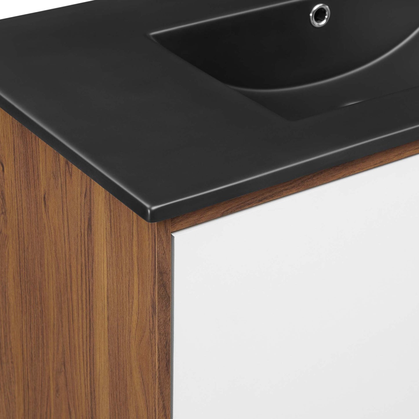 Modway Outlet Transmit 36" Bathroom Vanity by Modway  Bathroom Furniture Walnut Black - EEI-5394-WAL-BLK