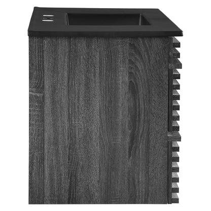 Modway - Render 36" Wall-Mount Bathroom Vanity by Modway  Bathroom Vanities Black - EEI-5395-CHA-BLK