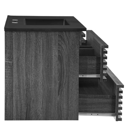 Modway - Render 36" Wall-Mount Bathroom Vanity by Modway  Bathroom Vanities Black - EEI-5395-CHA-BLK