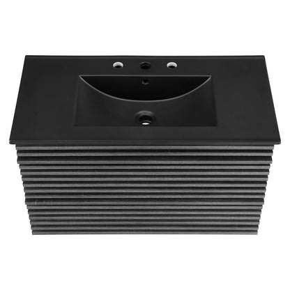 Modway - Render 36" Wall-Mount Bathroom Vanity by Modway  Bathroom Vanities Black - EEI-5395-CHA-BLK