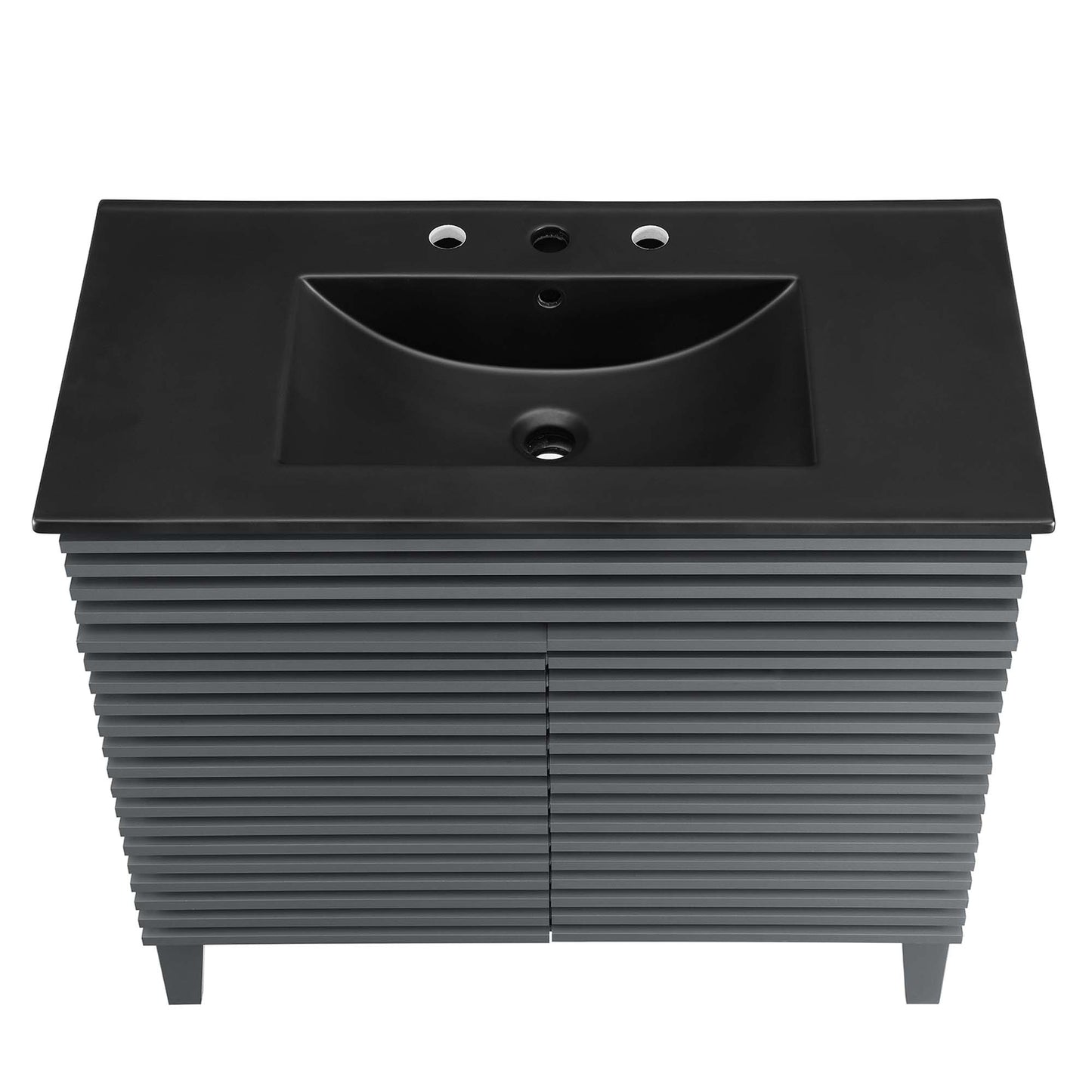 Modway Outlet Render 36" Bathroom Vanity by Modway  Bathroom Furniture Gray Black - EEI-5396-GRY-BLK
