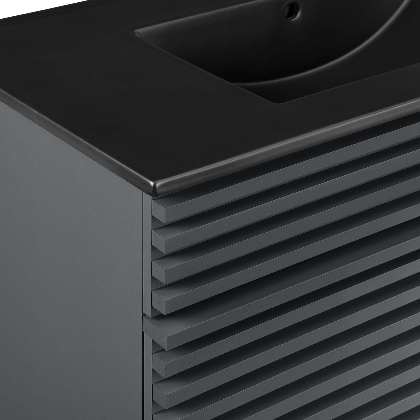 Modway Outlet Render 36" Bathroom Vanity by Modway  Bathroom Furniture Gray Black - EEI-5396-GRY-BLK