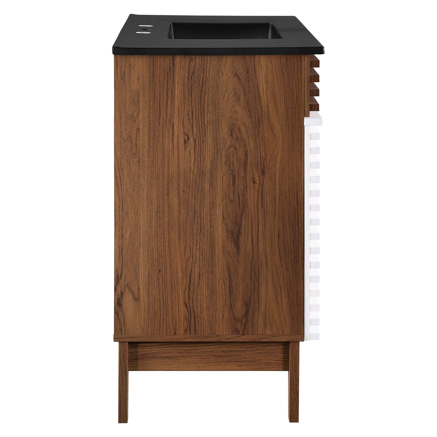 Modway Outlet Render 36" Bathroom Vanity by Modway  Bathroom Furniture White Walnut Black - EEI-5396-WHI-WAL-BLK