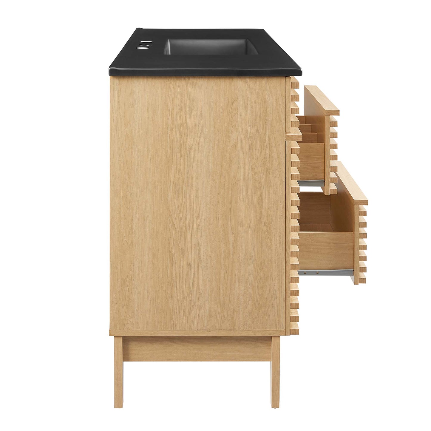 Modway - Render 48" Single Sink Bathroom Vanity by Modway  Bathroom Vanities Black - EEI-5398-OAK-BLK