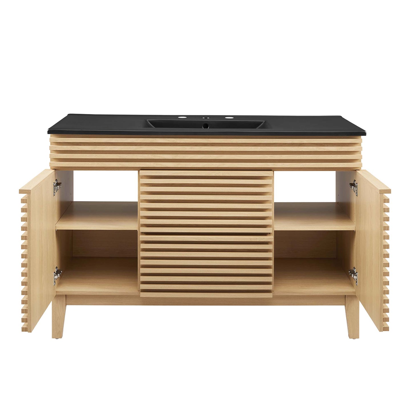 Modway - Render 48" Single Sink Bathroom Vanity by Modway  Bathroom Vanities Black - EEI-5398-OAK-BLK