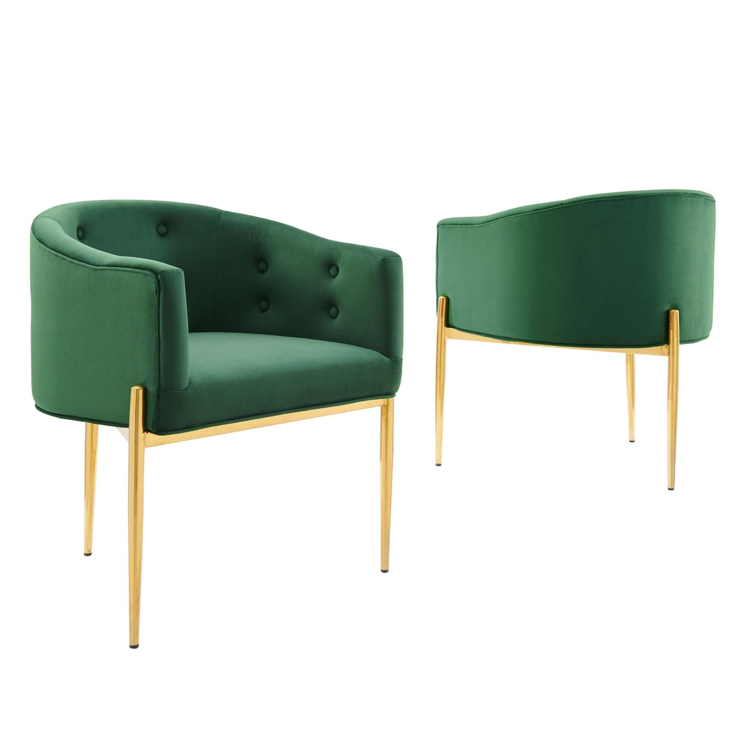 Modway Outlet Savour Tufted Performance Velvet Accent Chairs Set of 2 by Modway  Living Room Furniture Emerald - EEI-5415-EME