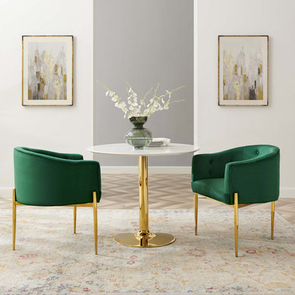 Modway Outlet Savour Tufted Performance Velvet Accent Chairs Set of 2 by Modway  Living Room Furniture Emerald - EEI-5415-EME