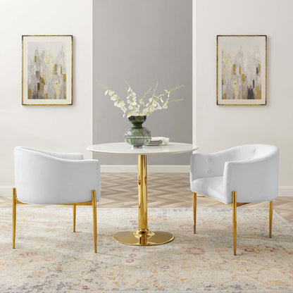 Modway Outlet Savour Tufted Performance Velvet Accent Chairs Set of 2 by Modway  Living Room Furniture White - EEI-5415-WHI