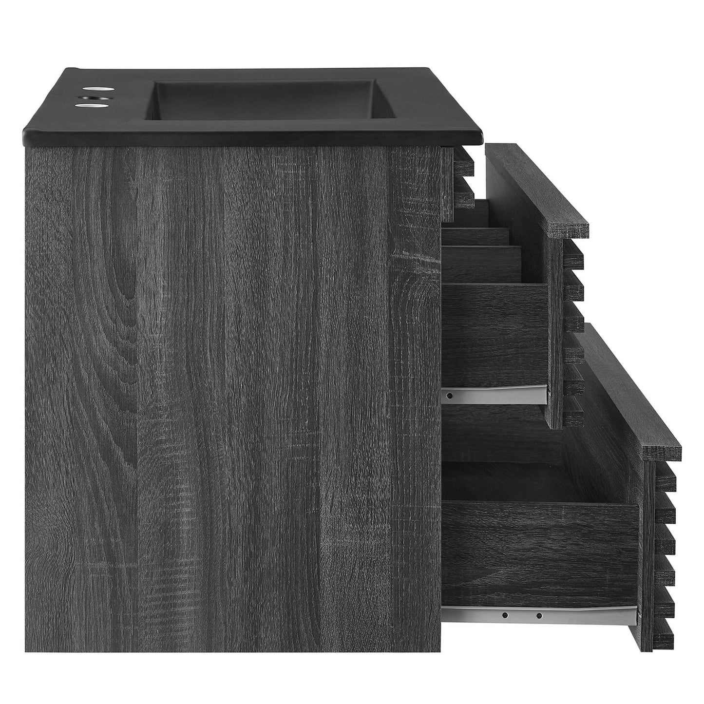 Modway Outlet Render 30" Wall-Mount Bathroom Vanity by Modway  Bathroom Furniture Charcoal Black - EEI-5417-CHA-BLK